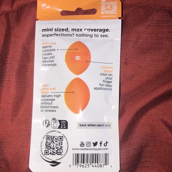 ✨🆕Real Techniques 3 Pack Mini Miracle Concealer Puff Trio Set!BNIP!🧡✨ - Picture 4 of 11